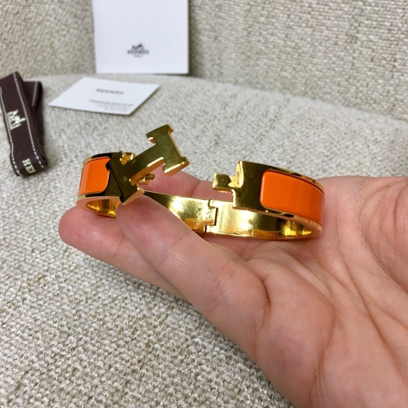 authentic HERMES Enamel Clic Clac H bracelet PM size - Picture 12 of 16